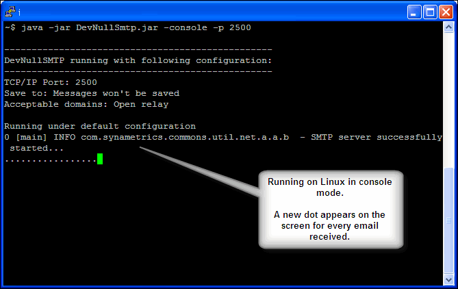 Dummy smtp server